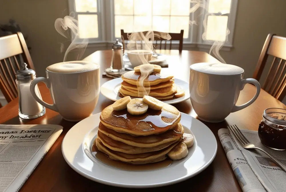 Casual Dining with Bananas Foster Pancakes