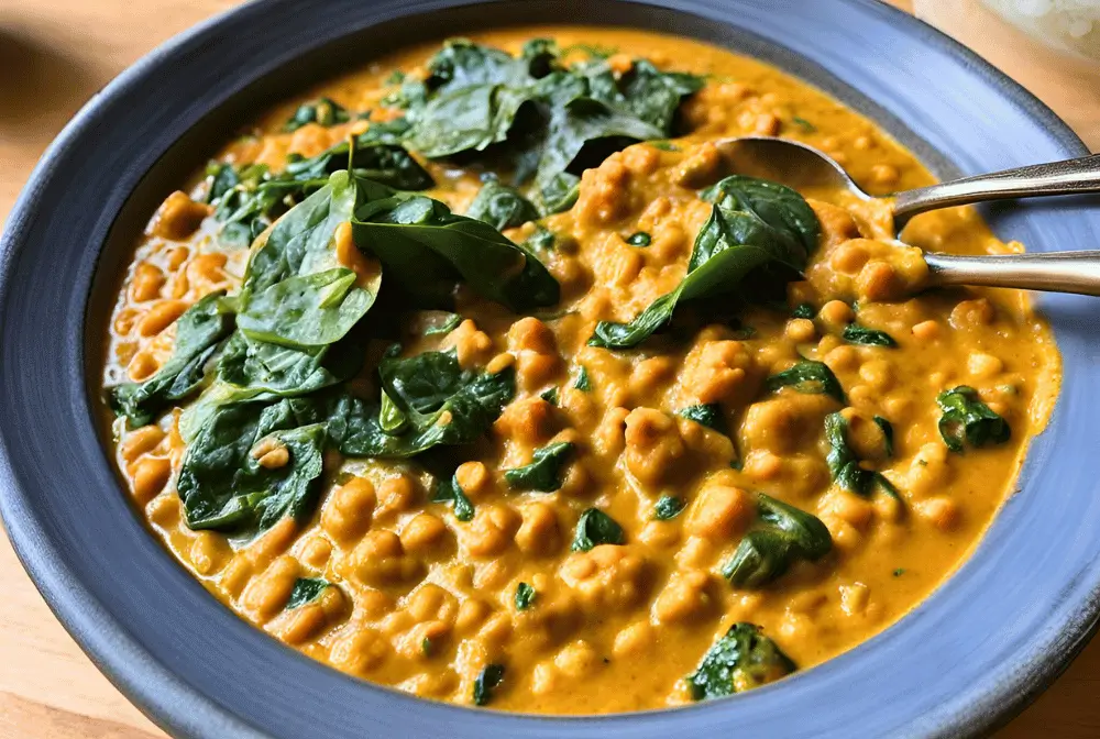 Coconut Lentil Curry with Spinach