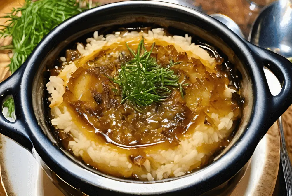 French Onion Soup Rice serving