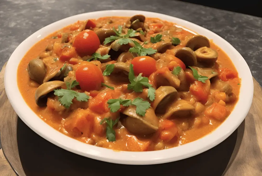 Mushroom and Tomato Curry Delight