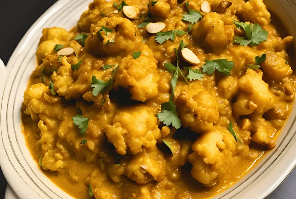 Spicy Cauliflower and Almond Curry