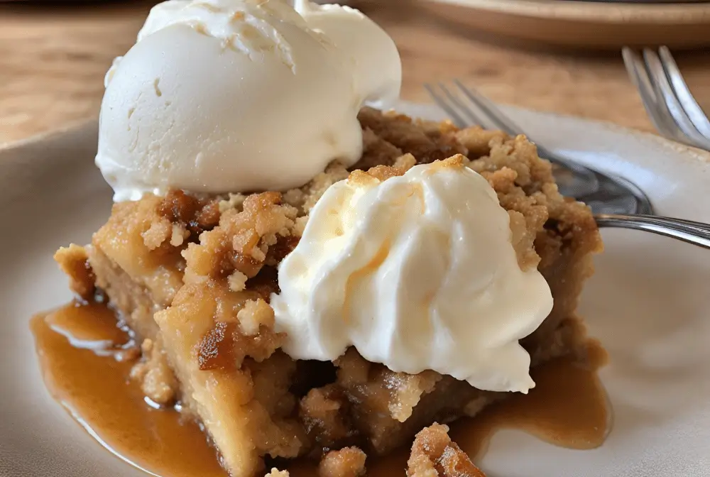 apple cobbler with cake mix dish