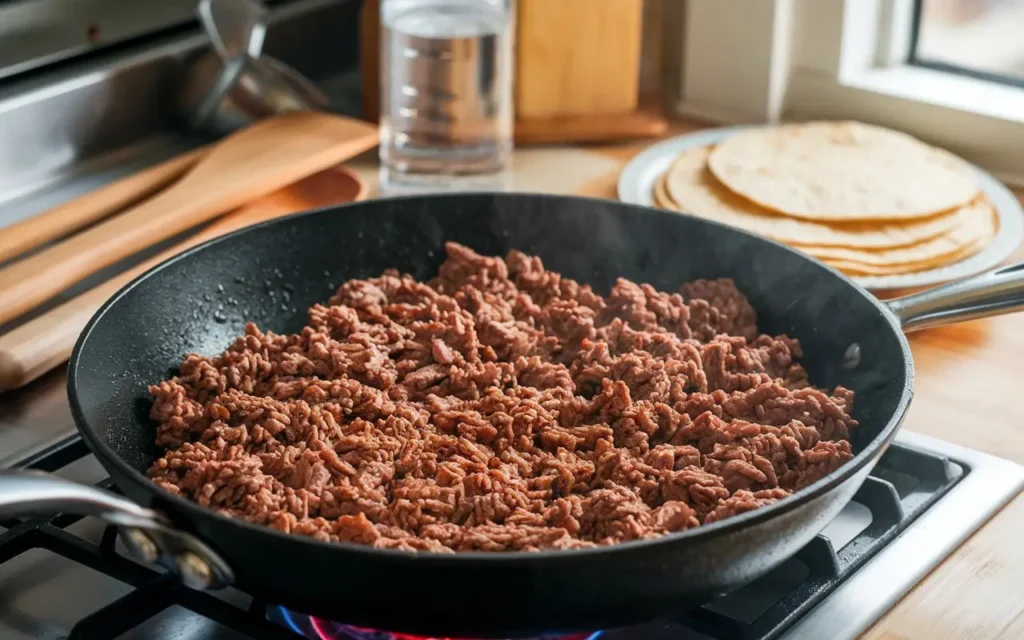 Cooking the Ground Beef