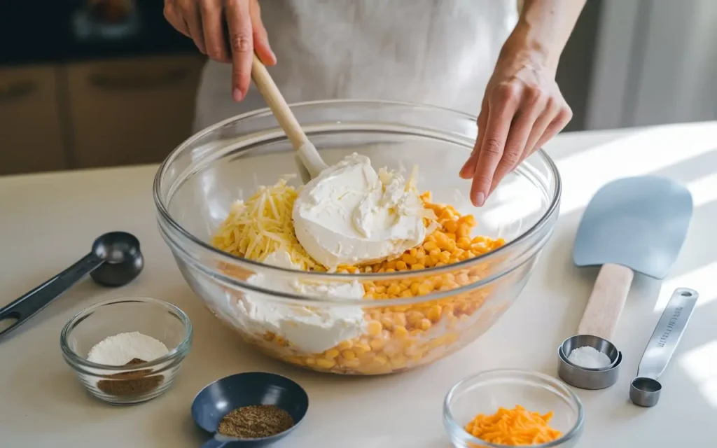 Cream Cheese Corn Dip Cooking