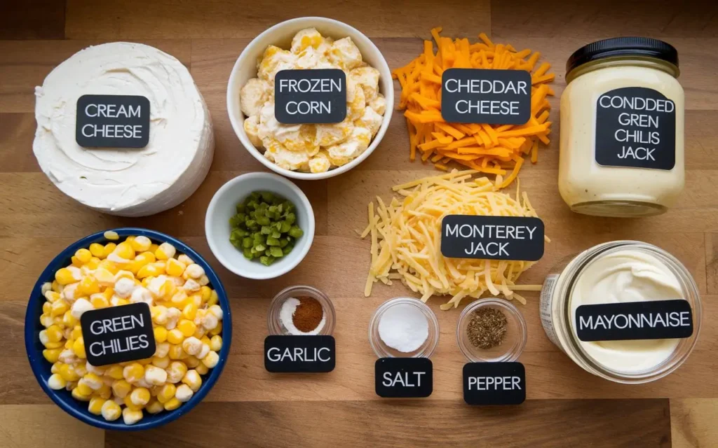 Cream Cheese Corn Dip Ingredients