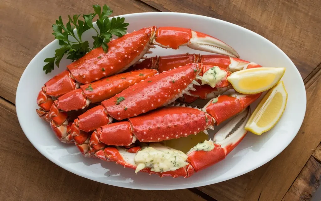 steamed snow crab legs