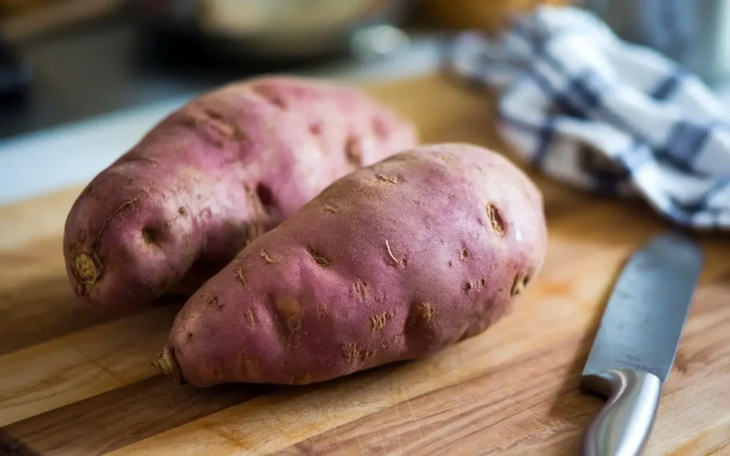 2 large purple sweet potatoes 