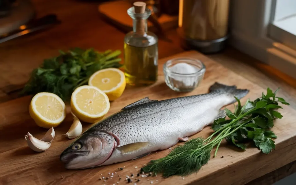 How to Bake Steelhead Trout ingredients