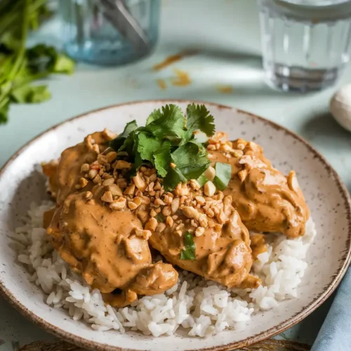 chicken with peanut butter